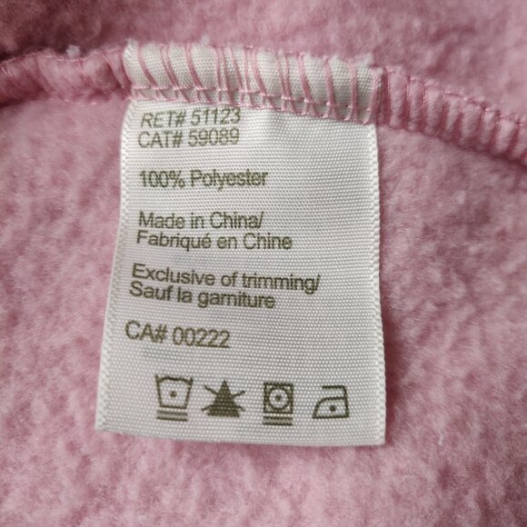 Vintage Tradition Pink Paisley and Floral Pullover Sweater Fleece Large - Picture 8 of 9